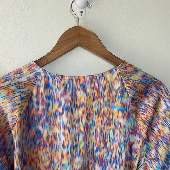 Rebecca Minkoff Lima Mini Dress SZ 10‎ Multicolor Retro Mod Long Sleeve Occasion - Picture 7 of 9